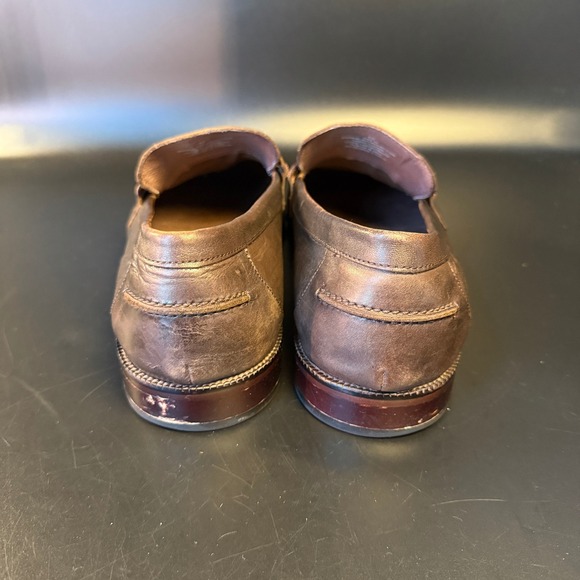 Blake McKay Mens Brown Leather Penny Loafers Dress Shoes Size 13 - Picture 5 of 7